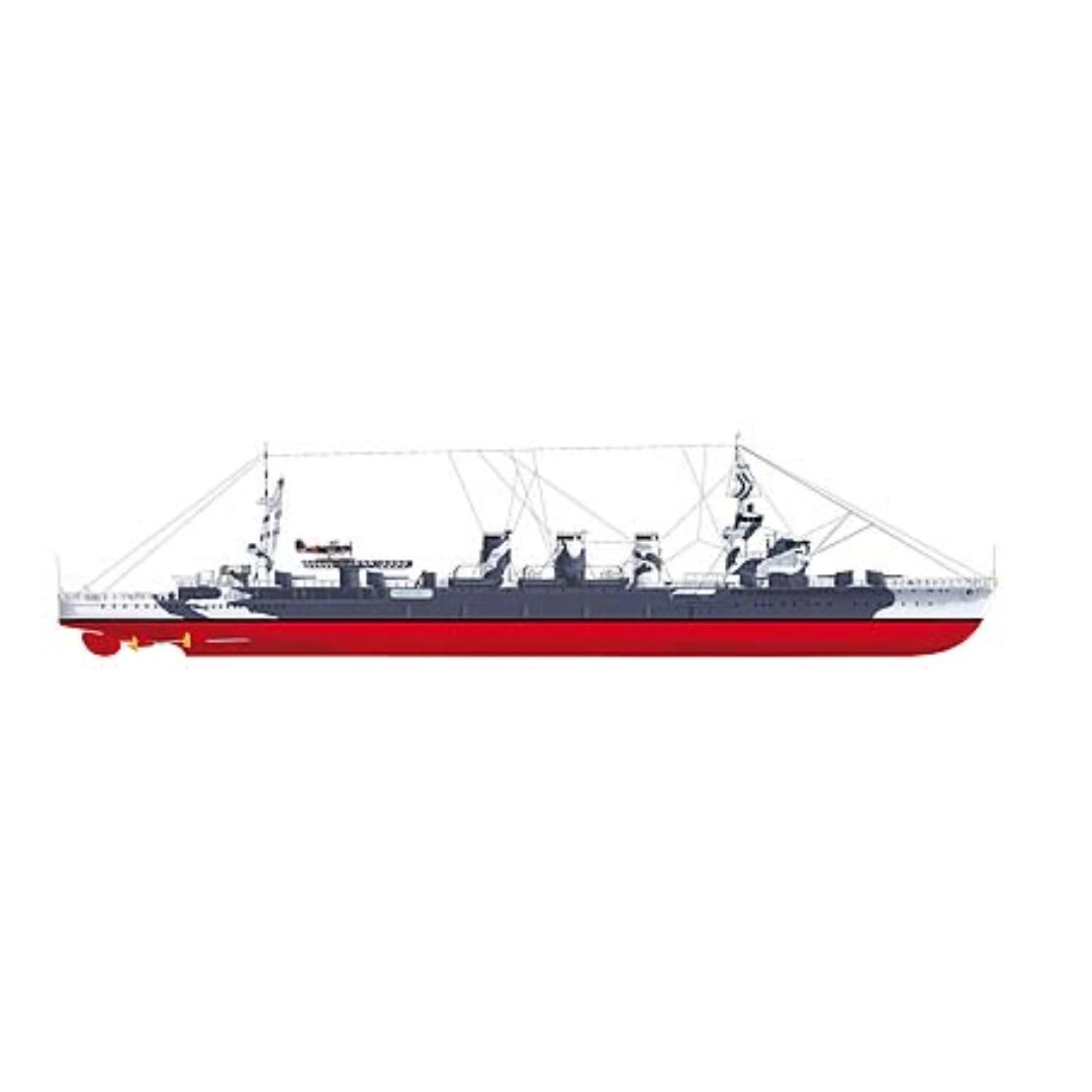 Photo of IJN Tama 1942 detailed model ship plans for a Japanese light cruiser, premium blueprints for building an exhibition model in scale 1:72.