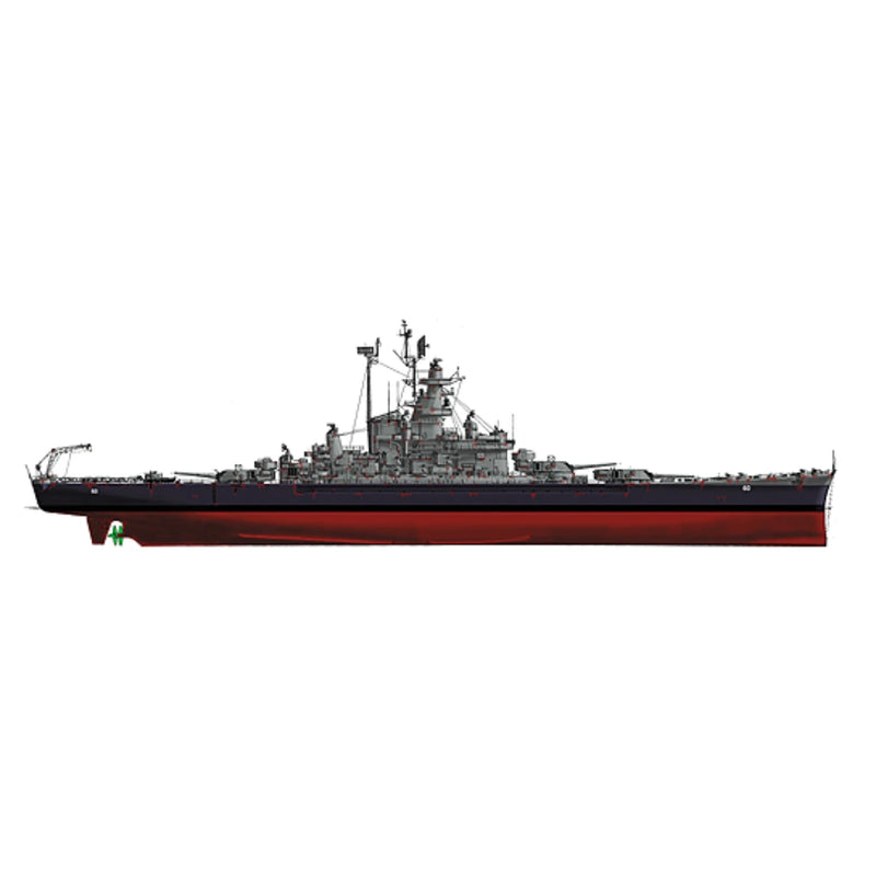 Detailed premium model plans of USS Alabama (1945) for scale models, including personalized watermarks.