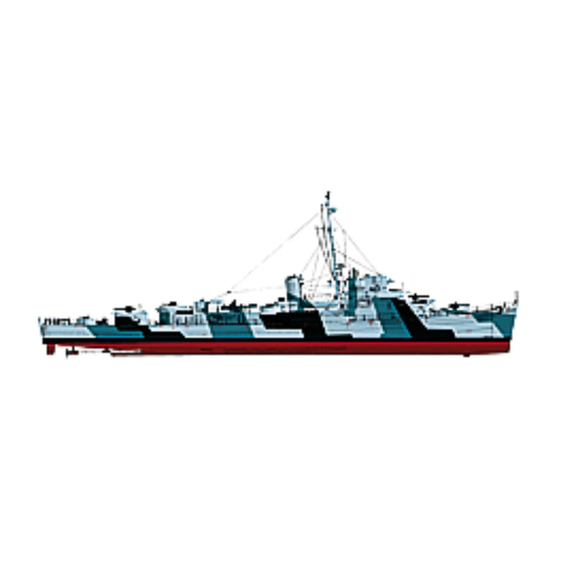 Photo of premium model plans for the American destroyer USS Gendreau (1944), available in multiple scales for creating an exhibition-quality model.