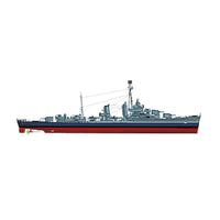 Photo of premium USS Moffett (1944) model plans with high detail for scale models