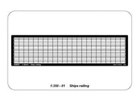 Photo of Railing 3 Horizontal Rods 1:350 Scale ABER (RE-350-01) – 96cm brass etched detail set for naval model kits.