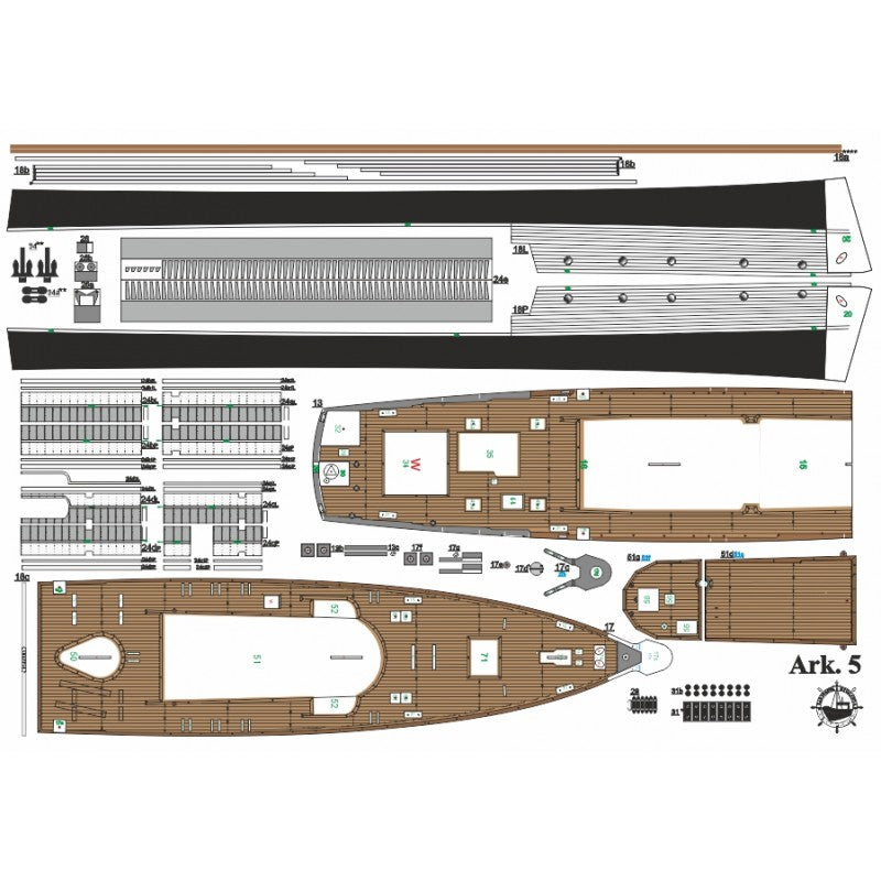 Photo of Captain Jacques-Yves Cousteau’s Calypso research vessel 1:100 scale card model kit by Angraf