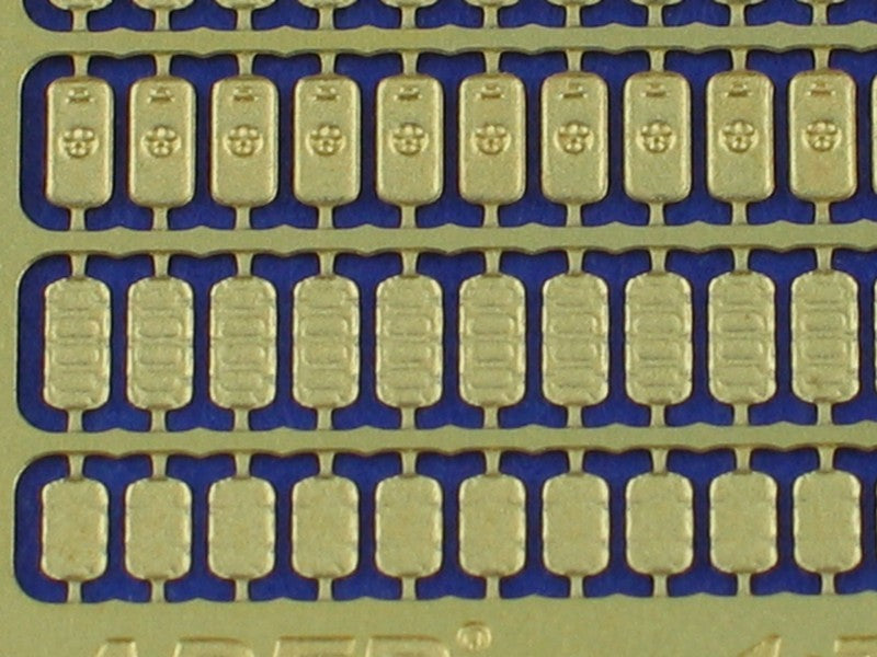 Photo of ABER (RE-700-08) US Navy Doors 1:700 scale, high-quality photo-etched brass detailing set for ship models.