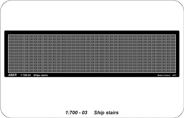 Photo of Ship Stairs 1:700 Scale ABER (RE-700-03) – High-quality brass photo-etched model detailing parts.