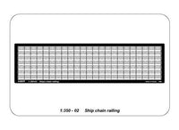 Railing 3 horizontal chain 1:350 Scale ABER (RE-350-02)