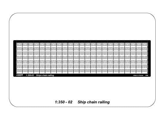 Railing 3 horizontal chain 1:350 Scale ABER (RE-350-02)