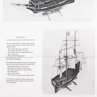 Photo of HMS Lyon Lee sailship construction plans by Amati (B1180), detailed blueprint for model shipbuilding.