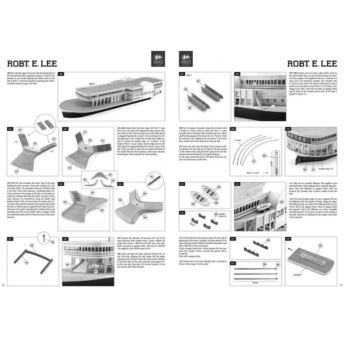 Photo of Construction Plans for Steamboat Robert E. Lee by Amati (B1039) – detailed model blueprints