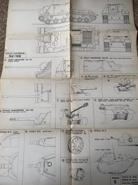 Photo of Plany Modelarskie 23 showing detailed plans for Soviet tanks T34, KW, IS, T70, Su76, SU85 & ISU122-152 from 1968.