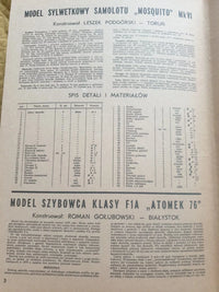 Photo of Plany Modelarskie 97 - Space Rocket & Glider Plans from 1968, showing detailed A1 sheets.  4. Tags for Online Shop