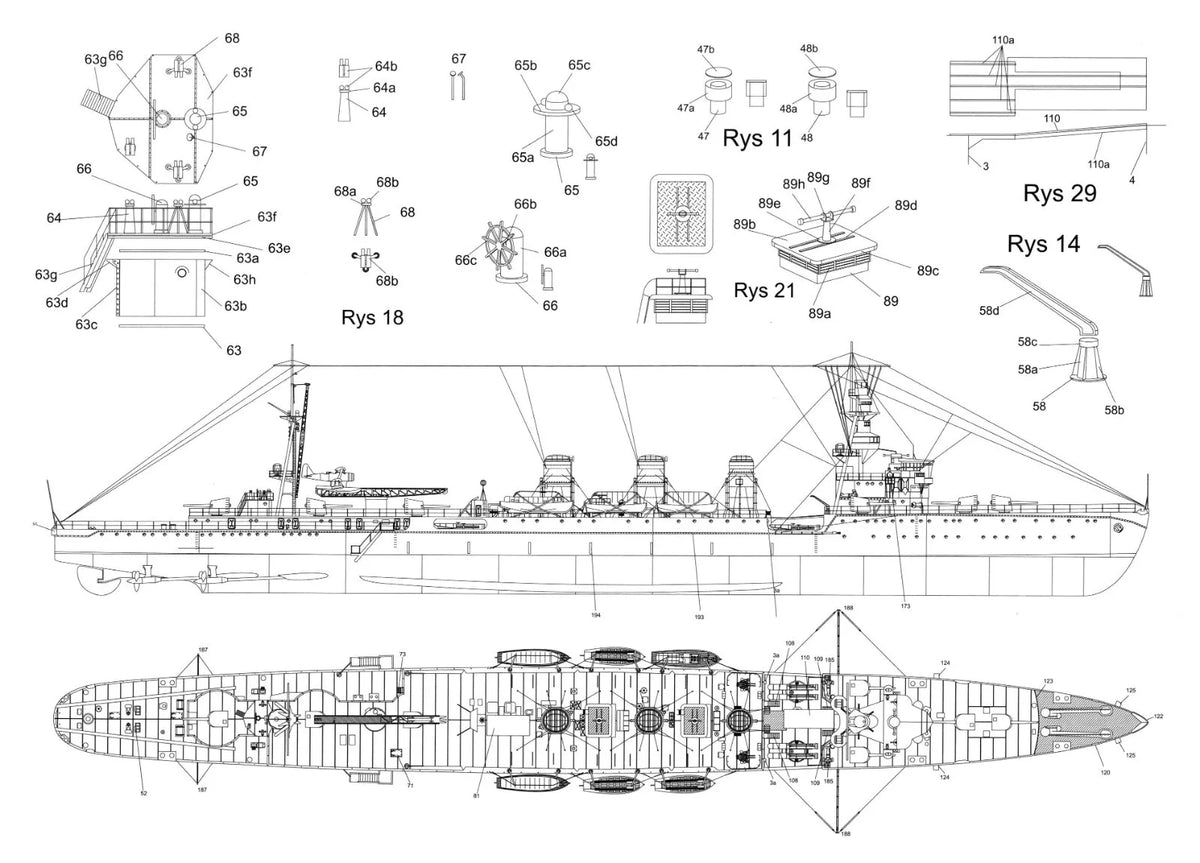 Photo of IJN Tama Card Model Kit 1:200 Scale by Answer/Angraf