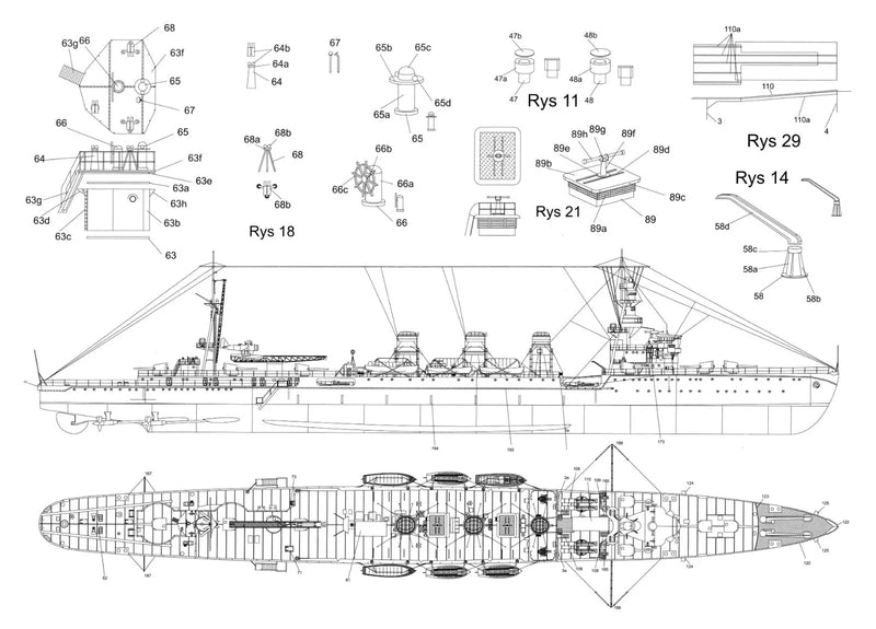 Photo of IJN Tama Card Model Kit 1:200 Scale by Answer/Angraf