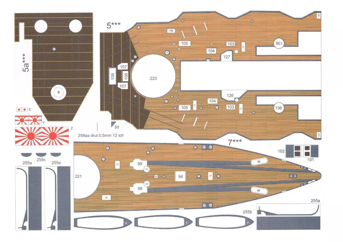 Photo of IJN Kongo Card Model Kit 1:200 Scale by Answer/Angraf, Japanese Battleship