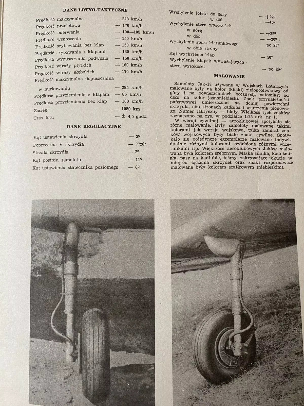 Photo of Plany Modelarskie 87 Soviet Plane Jak-18 blueprints from 1978 by LOK, showing detailed aircraft plans and historical notes in Polish.