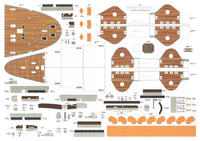 Photo of HMS Ark Royal 1:200 scale card model kit by Answer/Angraf.