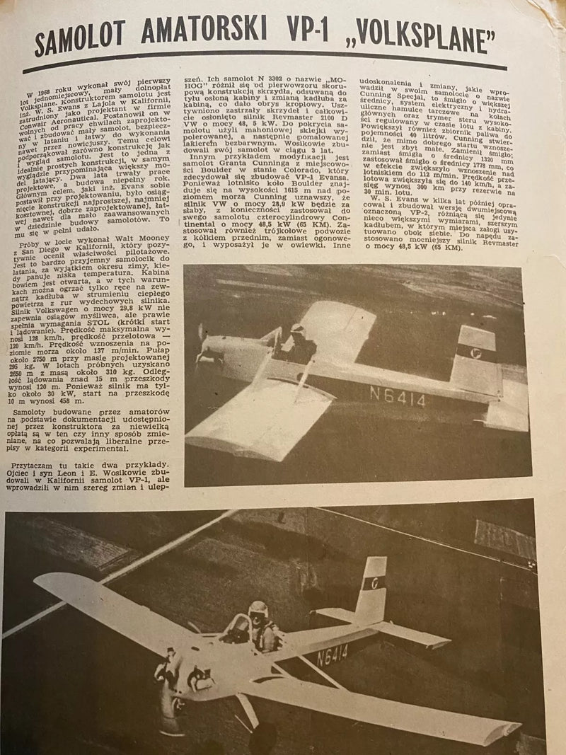 Photo of Plany Modelarskie 125 featuring plans for S-2, Big Stinker, VP-1 Volksplane, and Colibri from LOK, published in 1977.