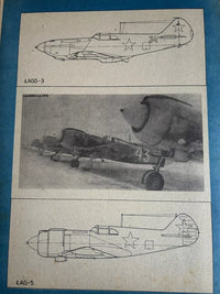 Photo of Plany Modelarskie 106 blueprints for Ła-5FN and Ła-7 fighter planes, LOK 1980 edition.