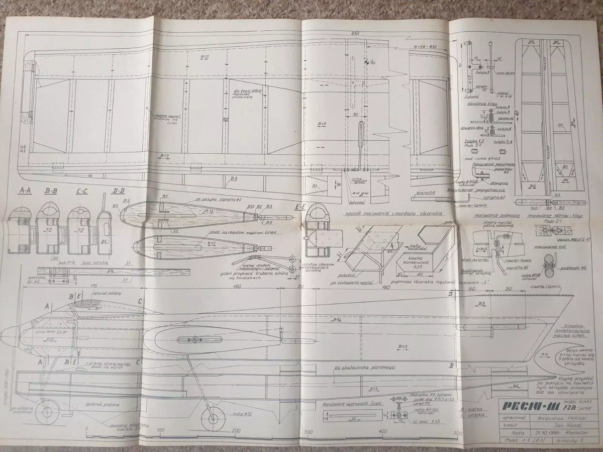 Photo of Plany Modelarskie 123 featuring F1A 1/2 Standard Glider, F1H Delirius Glider, and Rubber Powered Model plans from LOK.