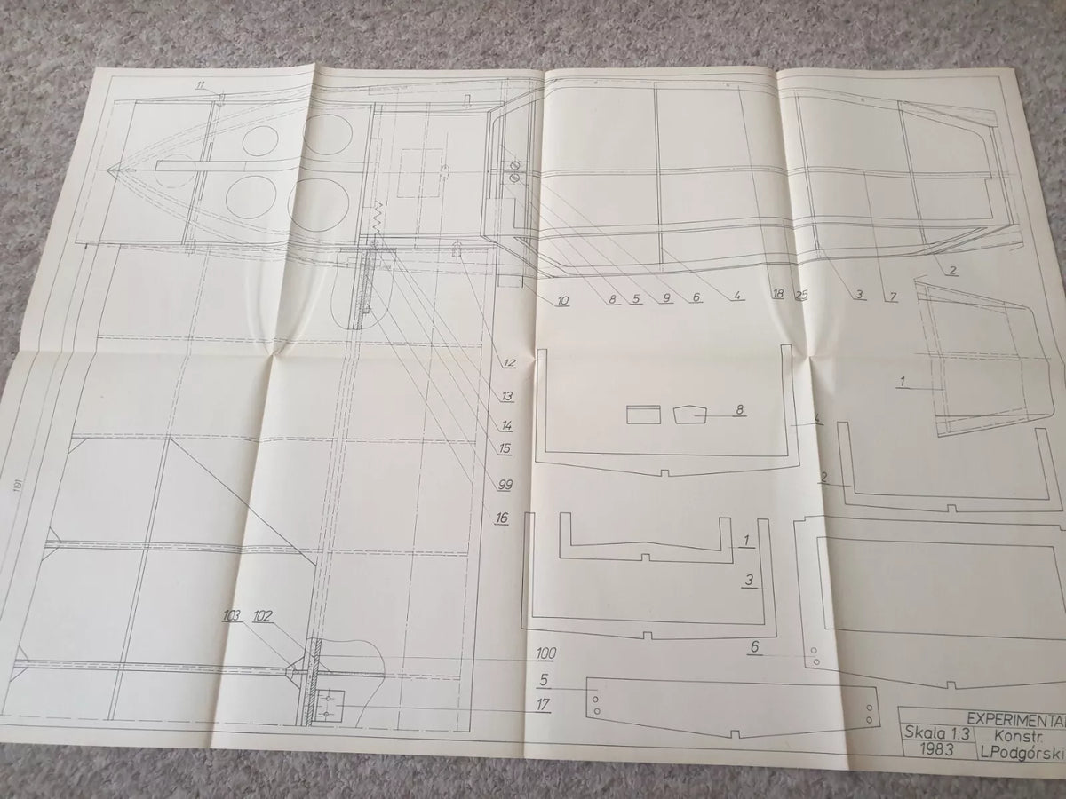 Photo of J-1 Prząśniczka Construction Plans - Plany Modelarskie 112 (LOK 1983)