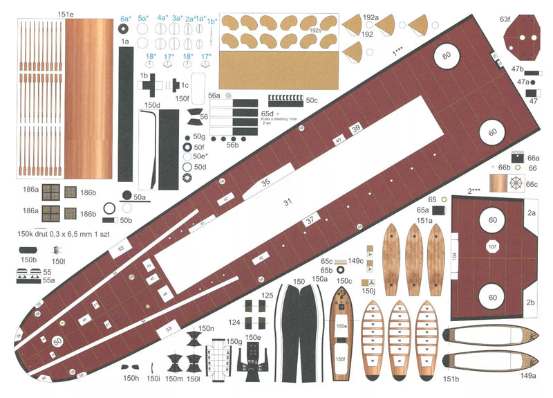 Photo of IJN Tama Card Model Kit 1:200 Scale by Answer/Angraf