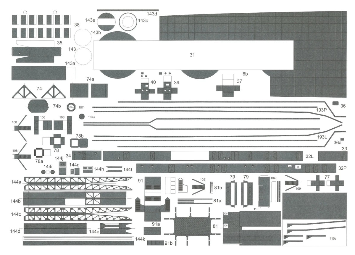 Photo of IJN Tama Card Model Kit 1:200 Scale by Answer/Angraf