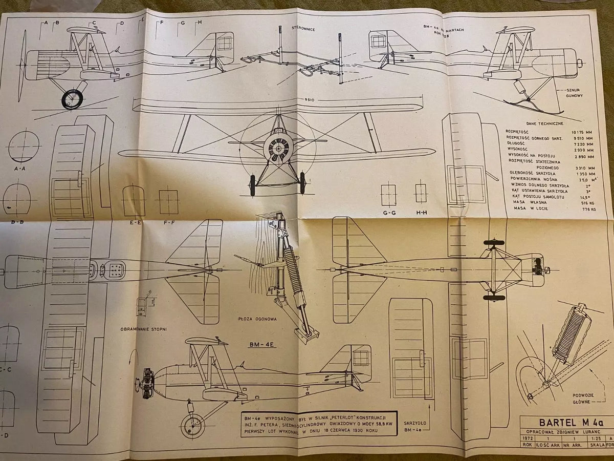 Photo of Plany Modelarskie 102 featuring Bartel BM-2 & BM-4, first Polish training aircraft.