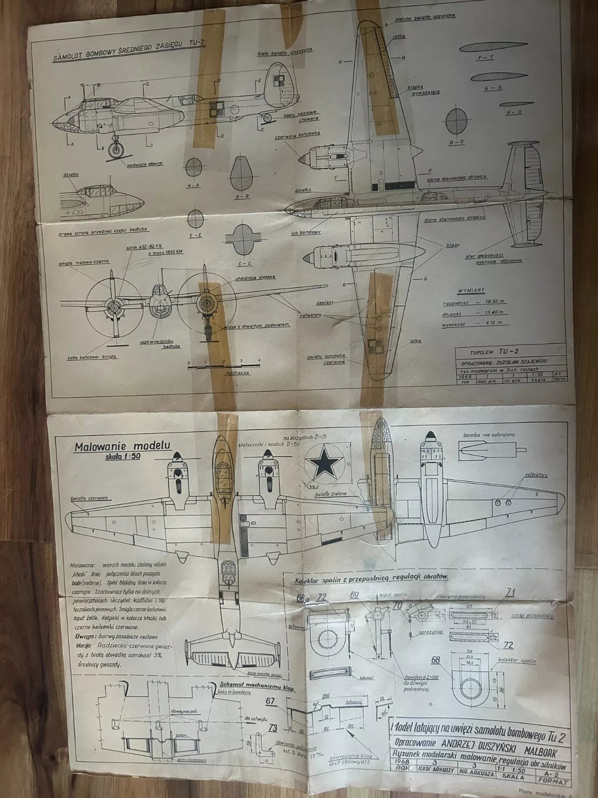 Photo of Plany Modelarskie 34 Bomber TU-2 & Catalina model plans published by LOK in 1969