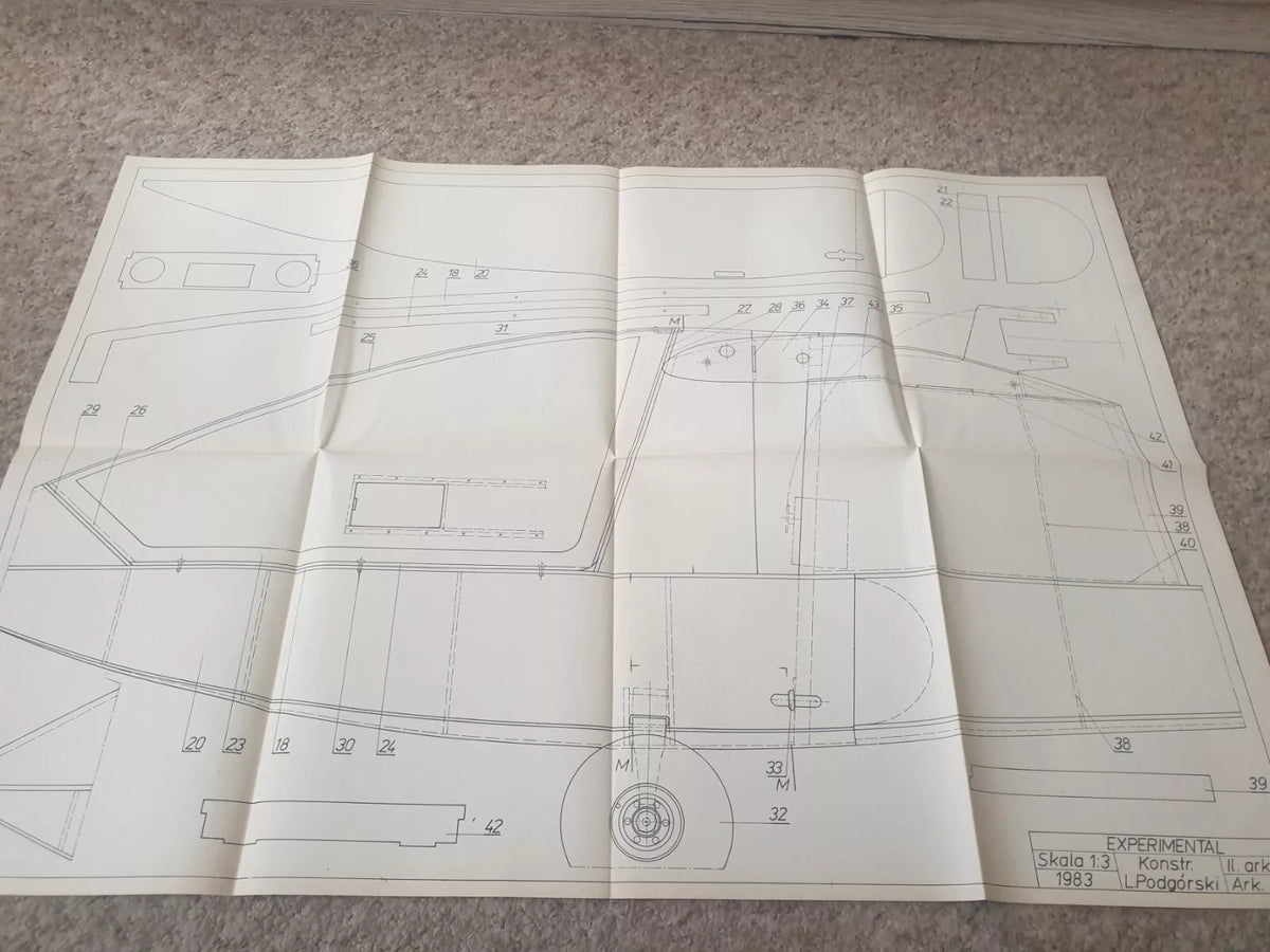 Photo of J-1 Prząśniczka Construction Plans - Plany Modelarskie 112 (LOK 1983)