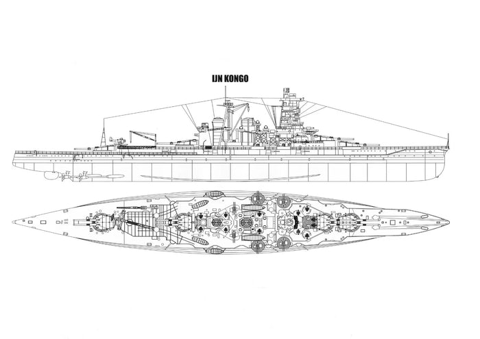 Photo of IJN Kongo Card Model Kit 1:200 Scale by Answer/Angraf, Japanese Battleship