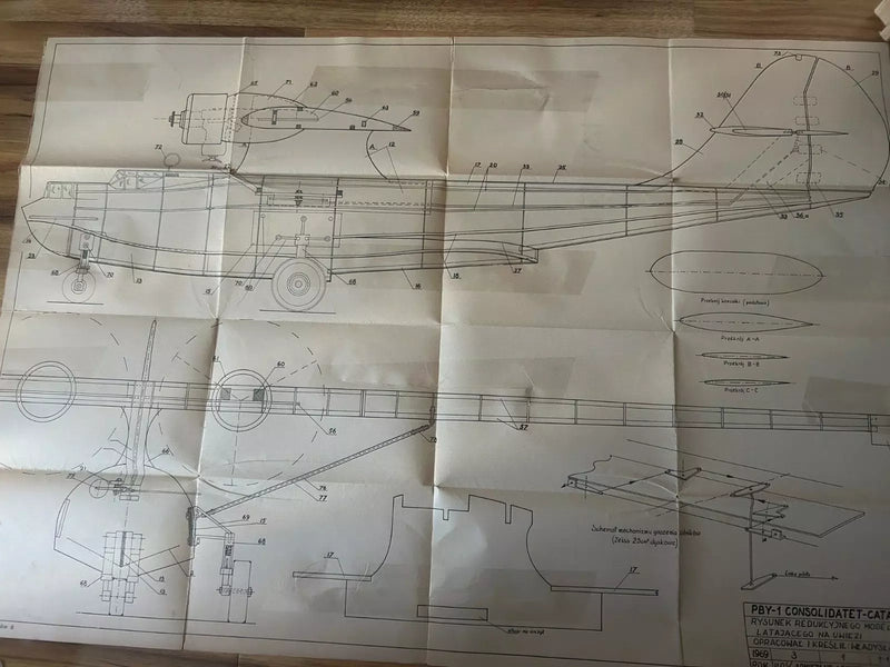 Photo of Plany Modelarskie 34 Bomber TU-2 & Catalina model plans published by LOK in 1969