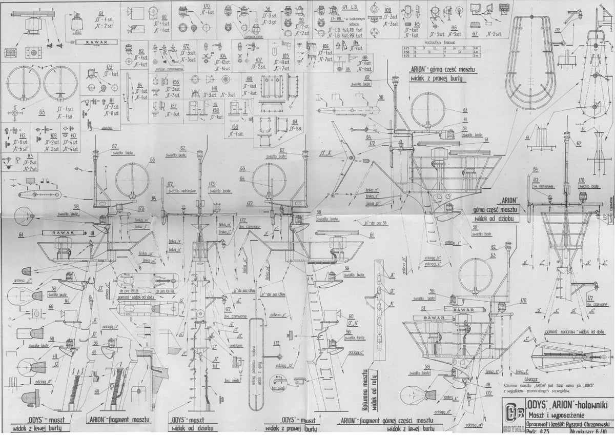 Photo of Plany Modelarskie 133 Tugboats Odys & Arion - 10 A1 Sheets from LOK Publishing, 1986