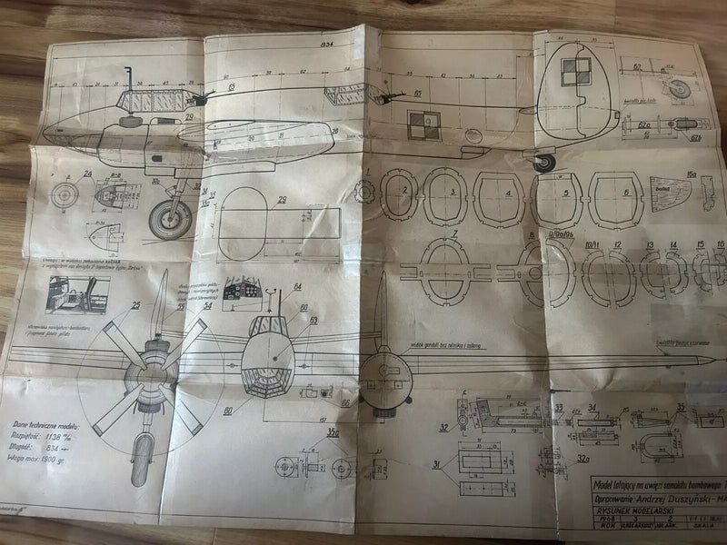 Photo of Plany Modelarskie 34 Bomber TU-2 & Catalina model plans published by LOK in 1969