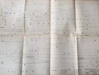 Photo of Plany Modelarskie 97 - Space Rocket & Glider Plans from 1968, showing detailed A1 sheets.  4. Tags for Online Shop