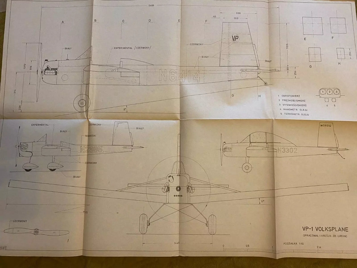 Photo of Plany Modelarskie 125 featuring plans for S-2, Big Stinker, VP-1 Volksplane, and Colibri from LOK, published in 1977.