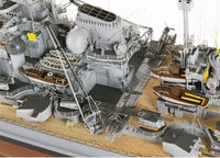 Photo of the 1:200 scale wooden model kit of the WWII battleship Bismarck by Amati