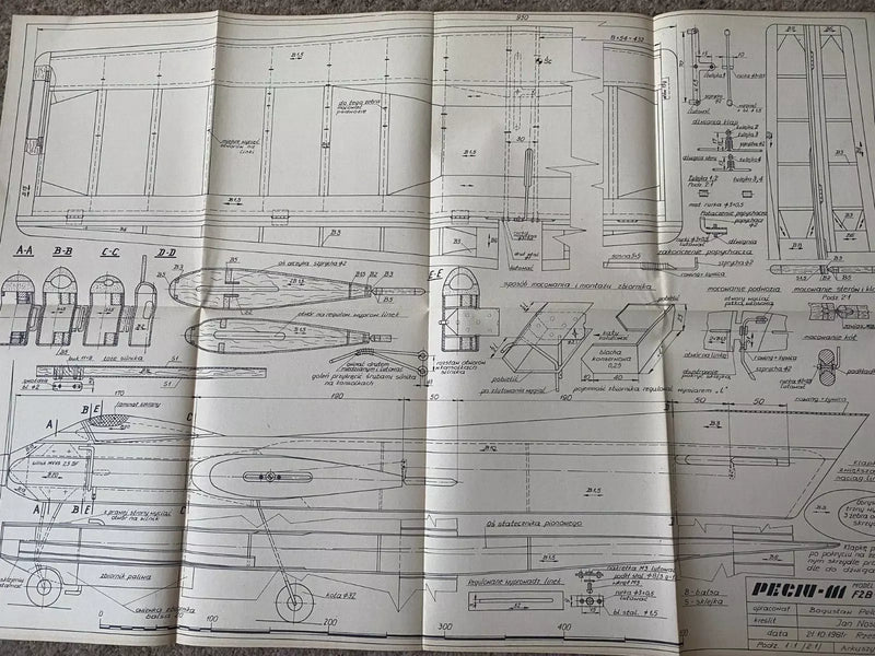 Photo of Class F1A 1/2 "Stadar" Glider & Rubber Powered Models Construction Plans - LOK 1981