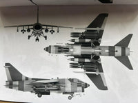 Photo of the LTV A-7E Corsair II card model kit in 1:33 scale from Answer/MS Model Publishing, showcasing intricate details and high-quality materials.