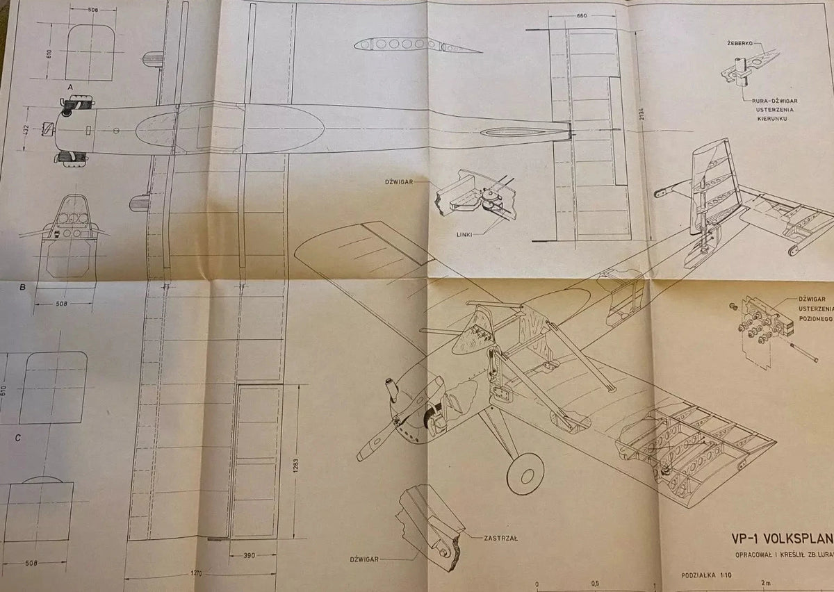 Photo of Plany Modelarskie 125 featuring plans for S-2, Big Stinker, VP-1 Volksplane, and Colibri from LOK, published in 1977.