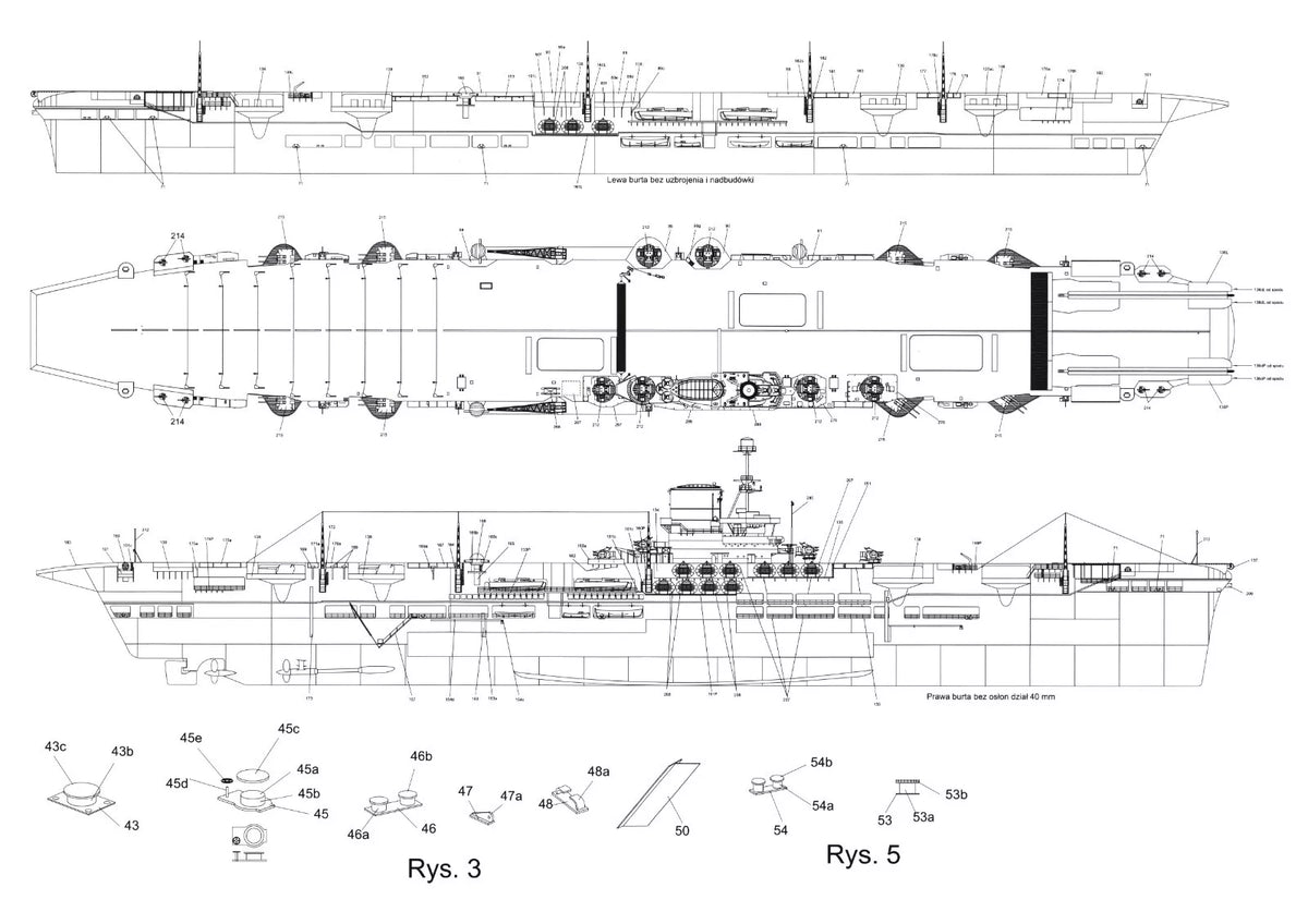 Photo of HMS Ark Royal 1:200 scale card model kit by Answer/Angraf.