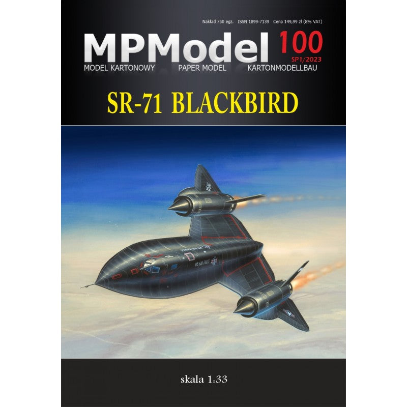 Photo of Lockheed SR-71A Blackbird 1:33 scale cardboard model kit by MPModel/Angraf