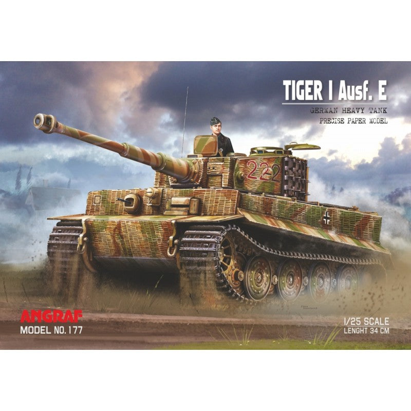 Photo of Tiger I Ausf. E 1:25 scale card model kit by Answer/Angraf, WWII tank model