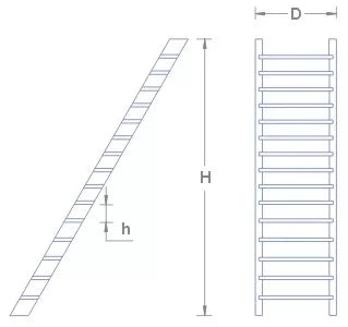 Wooden Ladder 1:72 RB Model 0051749