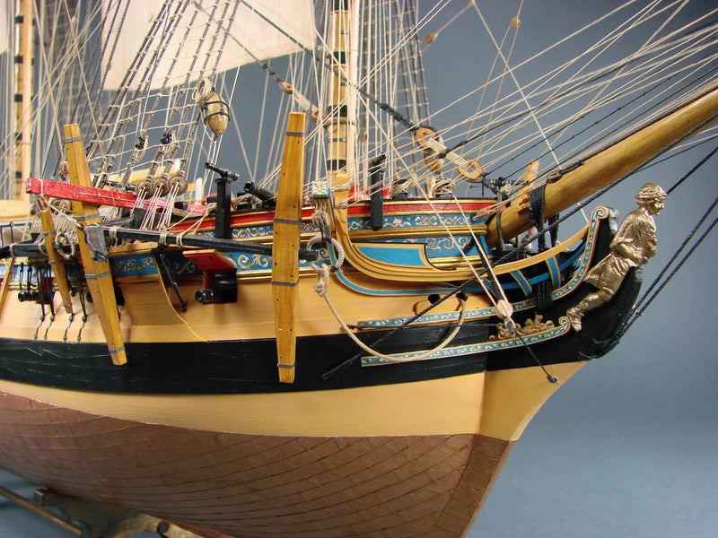 Image of the Shipyard HMS Mercury Card Model Kit, showcasing the detailed laser-cut frame and high-quality card components for an authentic replica of the historic ship.