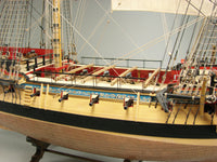 Image of the Shipyard HMS Mercury Card Model Kit, showcasing the detailed laser-cut frame and high-quality card components for an authentic replica of the historic ship.