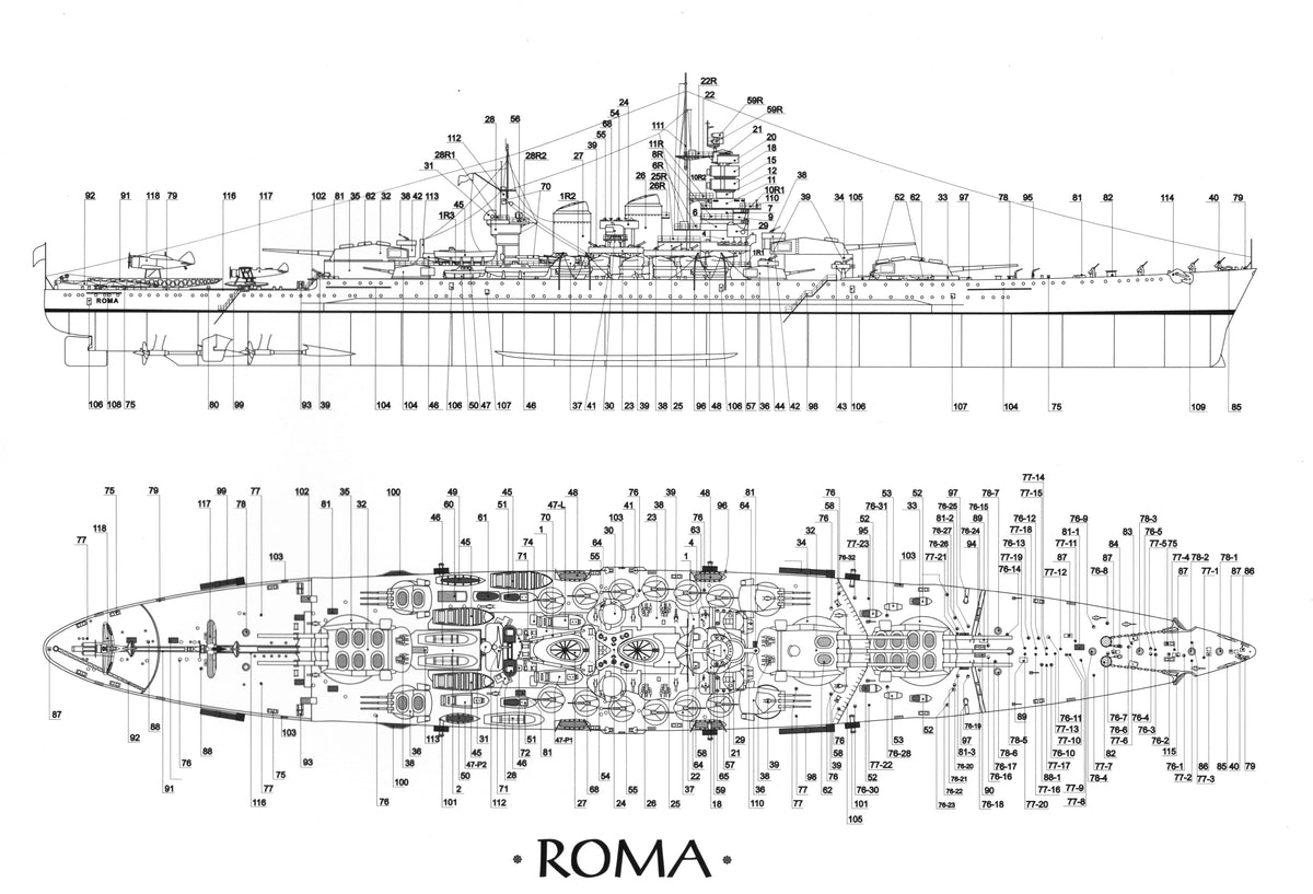 Image showcasing the GPM Publishing Roma Card Model Kit in 1:200 scale, highlighting the intricate details and quality materials of this historically accurate ship replica.