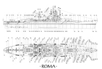 Image showcasing the GPM Publishing Roma Card Model Kit in 1:200 scale, highlighting the intricate details and quality materials of this historically accurate ship replica.